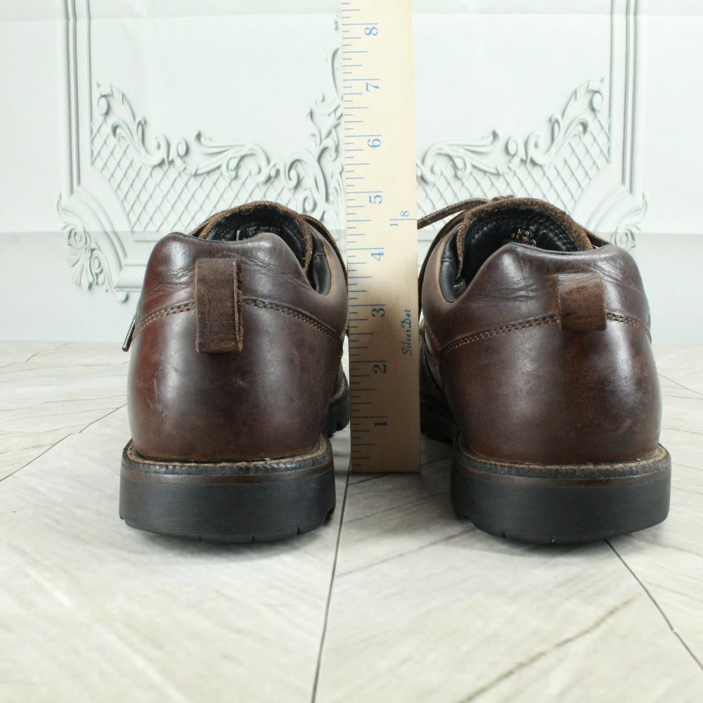 LL BEAN Brown Leather Waterproof Lace Up Oxford Shoes Size 9 - Picture 5 of 8